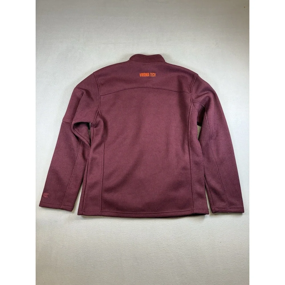 Colosseum VT Virginia Tech Hokies 1/4 Zip Pullover Jacket Men's Large Maroon